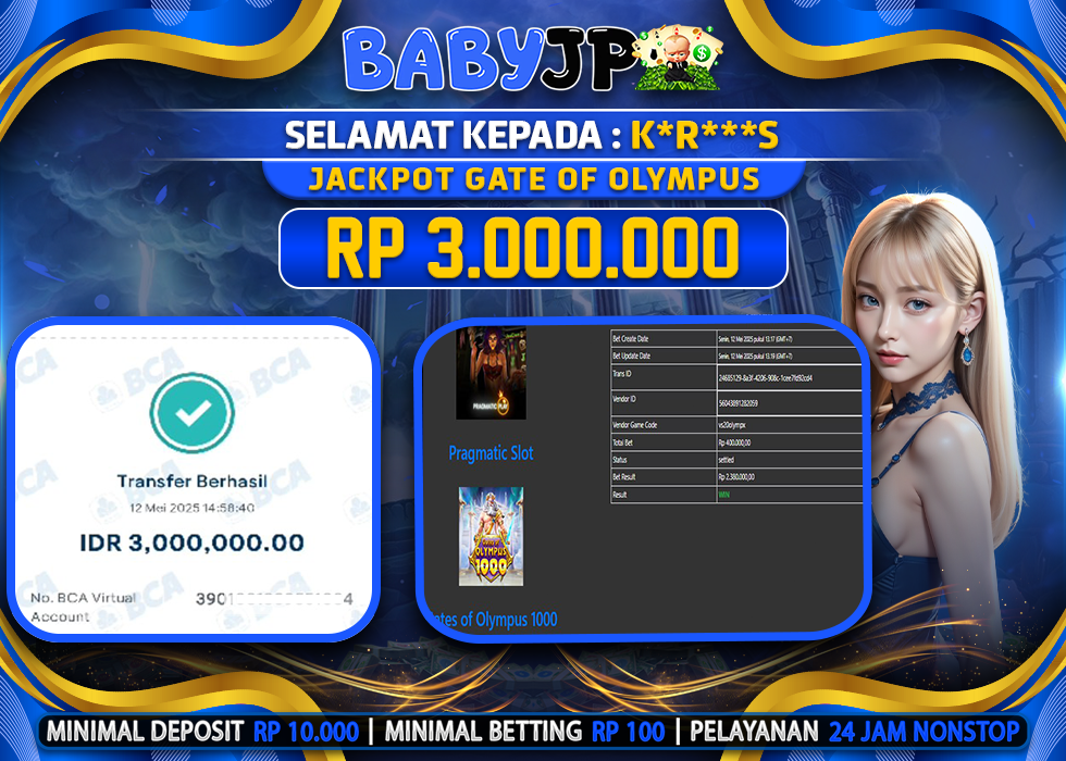 K*R***S JACKPOT GATES OF OLYMPUS X1000,-LUNAS